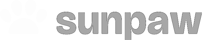Sunpaw logo in white